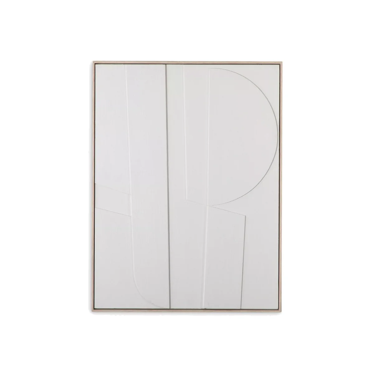 John Lewis & Partners Trento Textured Abstract Framed Wall Art, 82.5 x 62.5cm, White – image 1