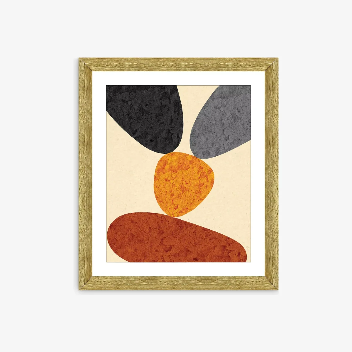 Desert Rocks 2 - Framed Print & Mount, 56 x 46cm, Brown/Multi – image 1