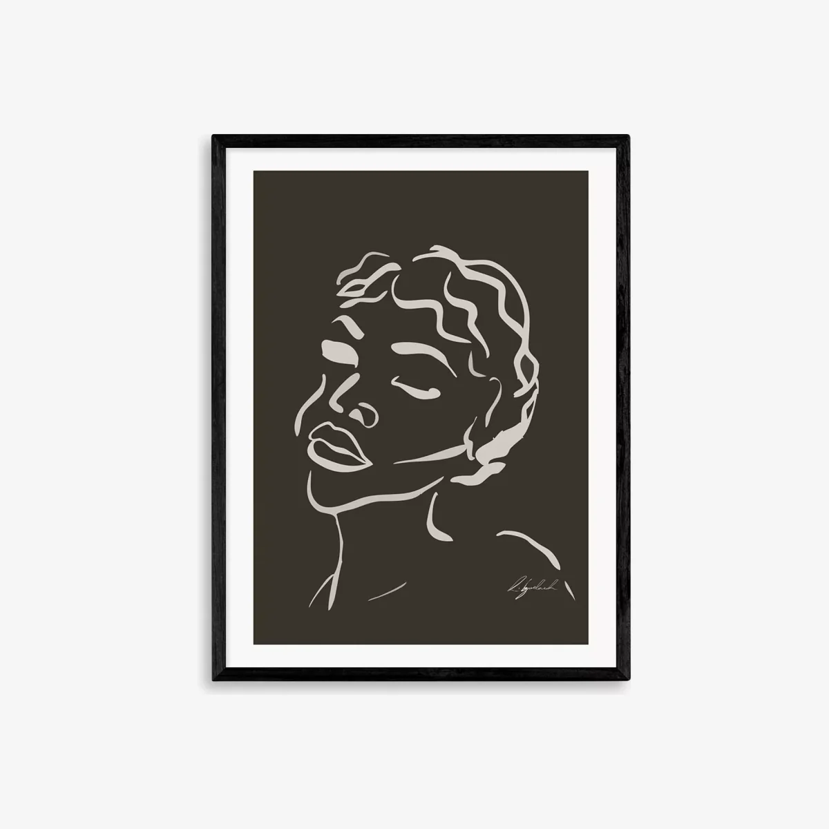 EAST END PRINTS Hali Igwelaezoh 'Soft Gaze' Framed Print – image 1