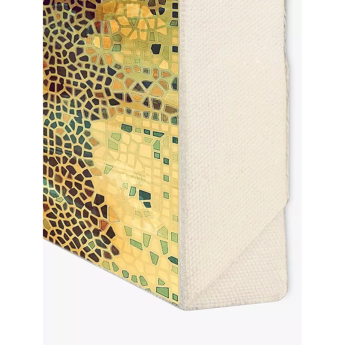 Textured Abstract Canvas Print, 61 x 76cm, Blue/Yellow – image 2