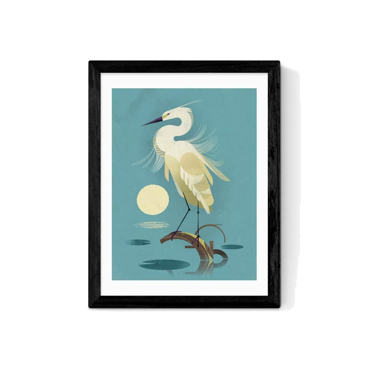 EAST END PRINTS Dieter Braun 'Little Egret' Framed Print – image 1