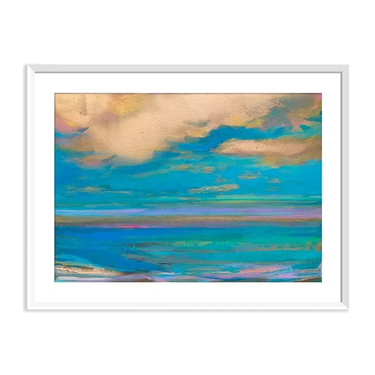 Tiffany Lynch - 'Allure' Framed Print & Mount, 60 x 80cm, Blue/Gold