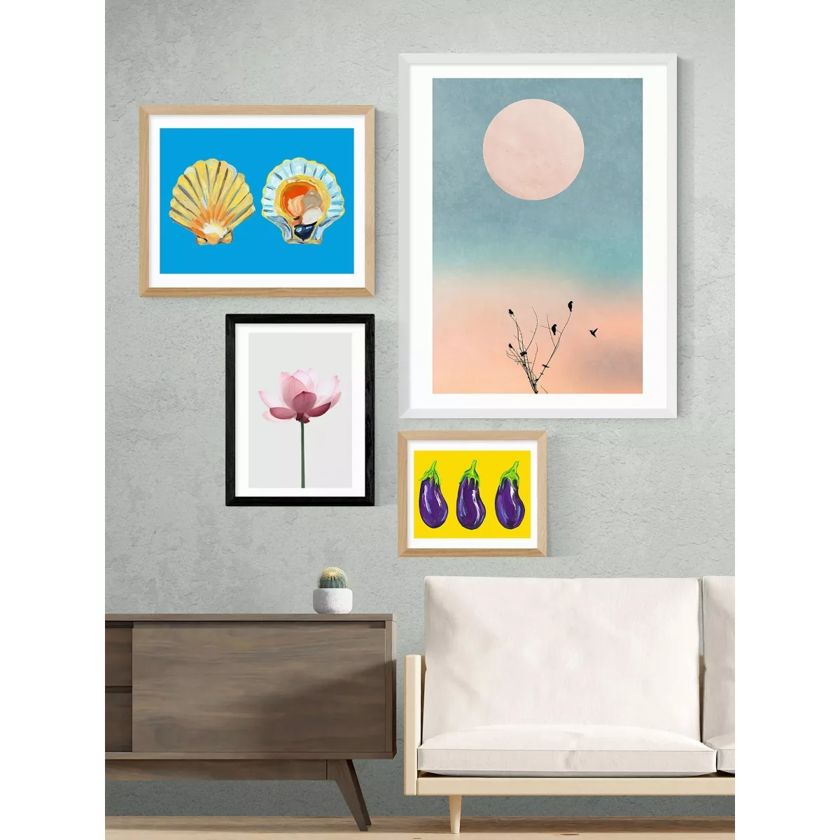 EAST END PRINTS Sisi and Seb 'Lotus' Framed Print – image 2