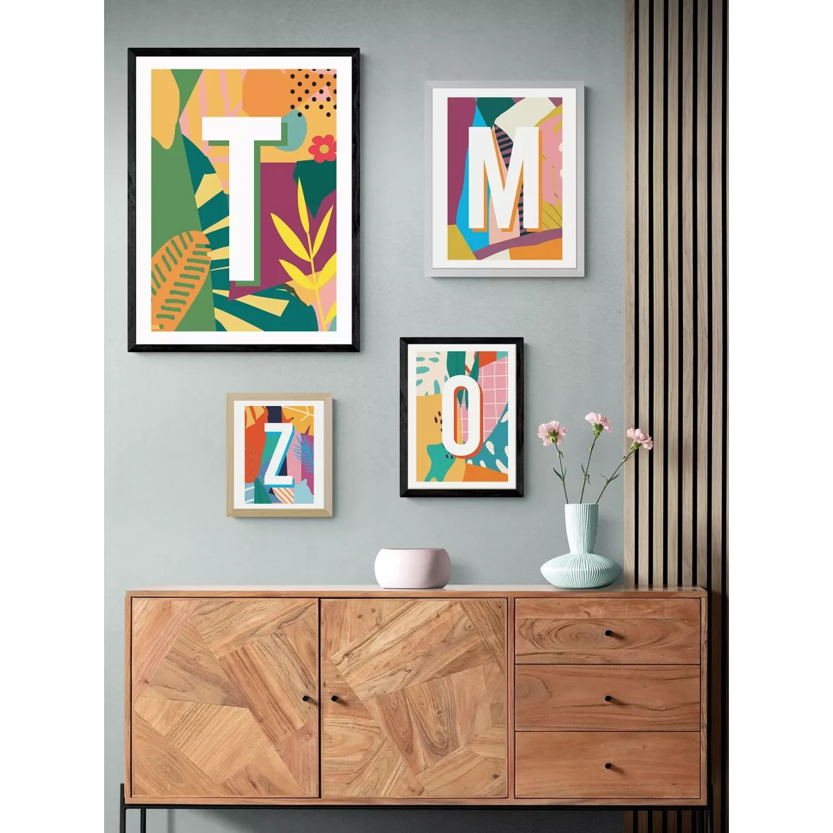 EAST END PRINTS Sei and Ru 'T Letter' Framed Print – image 2