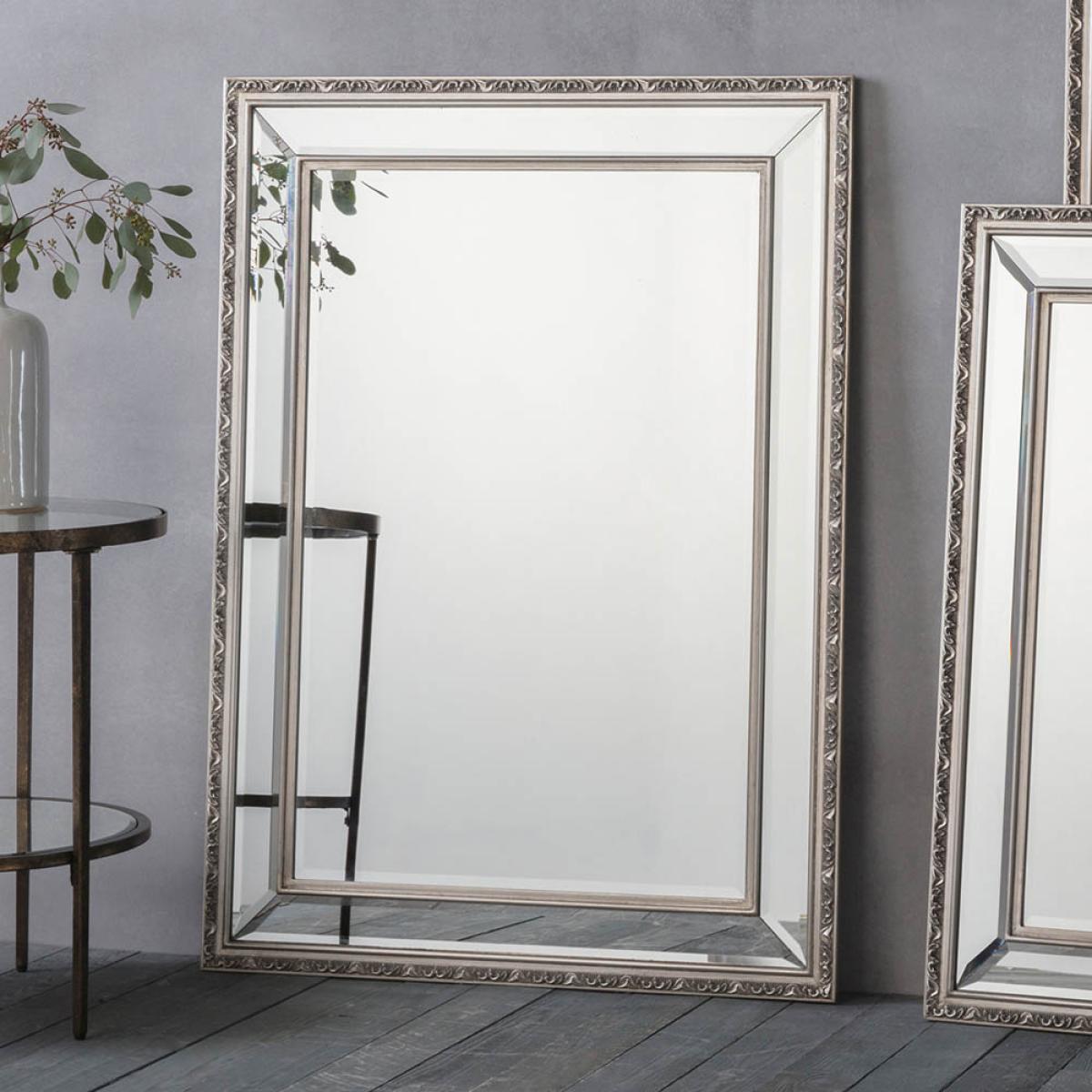 Ripon Extra Large Rectangle Leaner Mirror - Silver – image 2