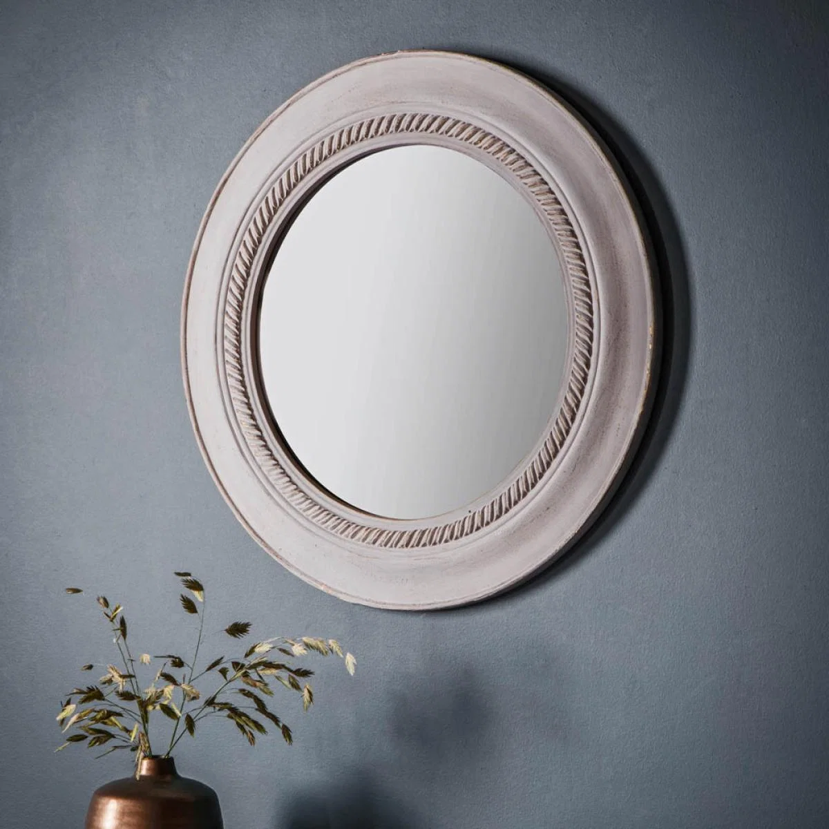 Neots Medium Round Wall Mirror - Grey – image 2