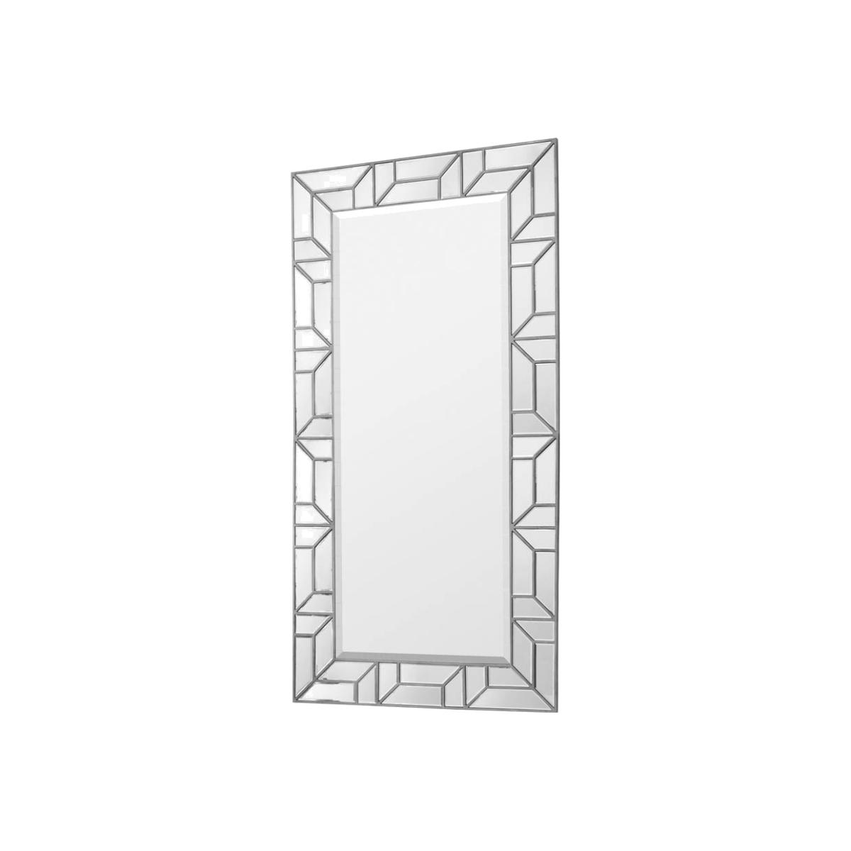 Birch Medium Rectangle Leaner Mirror - Silver – image 1