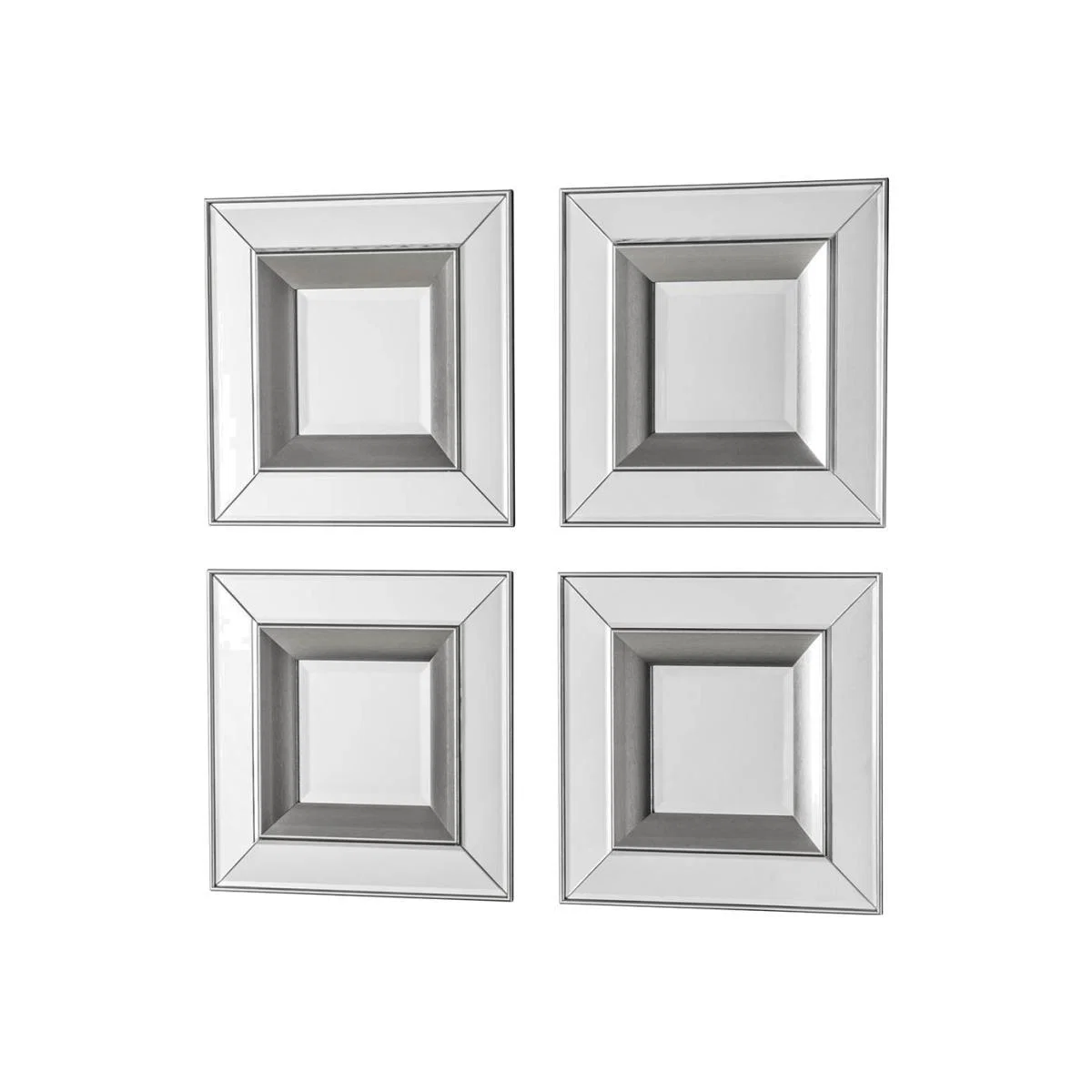 Saddie Small Square Scatter Set Mirror - Silver (4pk) – image 1
