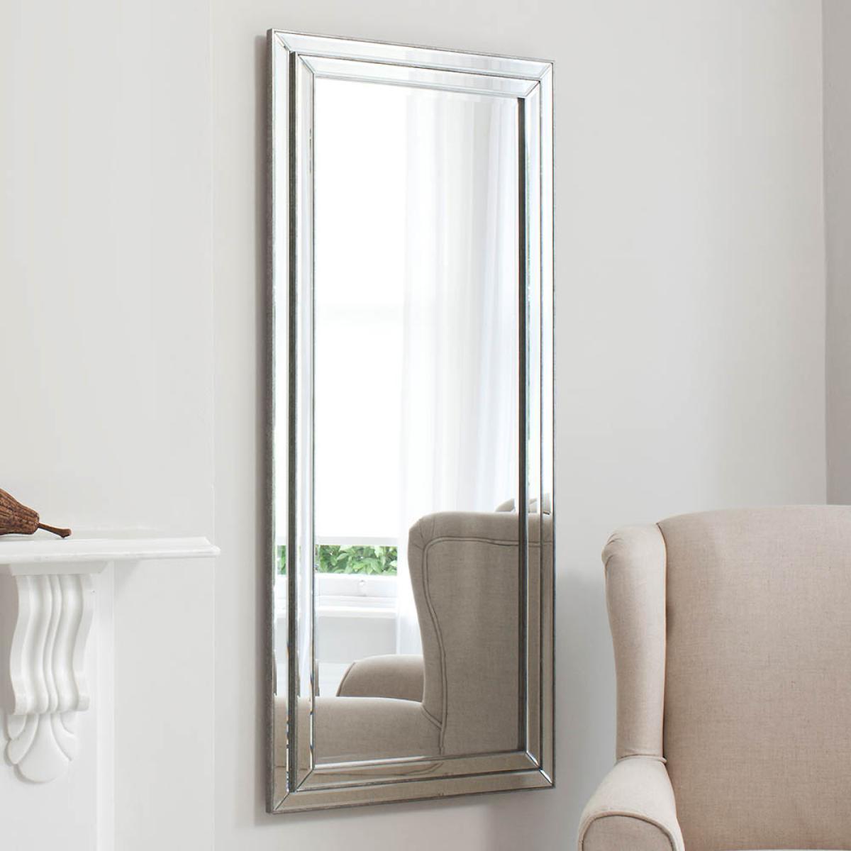 Aaralyn Extra Large Rectangle Leaner Mirror - Silver – image 2