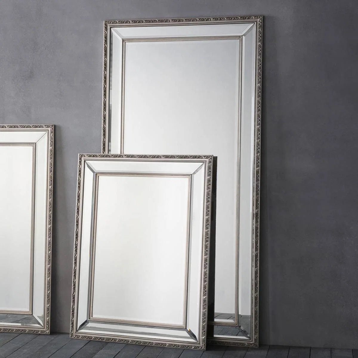 Ripon Large Rectangle Wall Mirror - Silver – image 2
