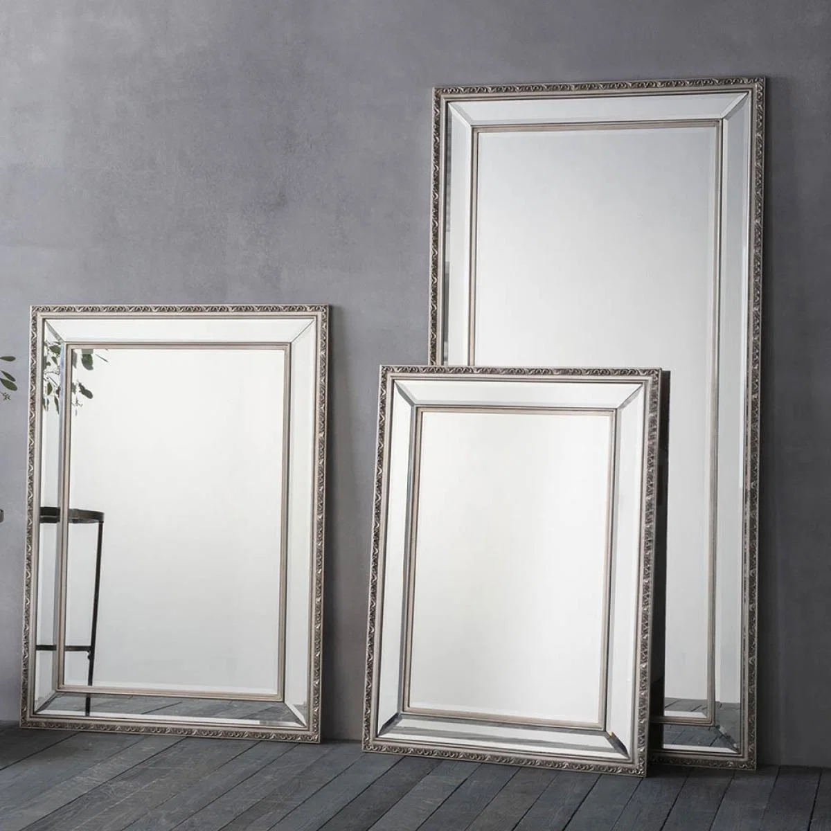 Ripon Large Rectangle Wall Mirror - Silver – image 4
