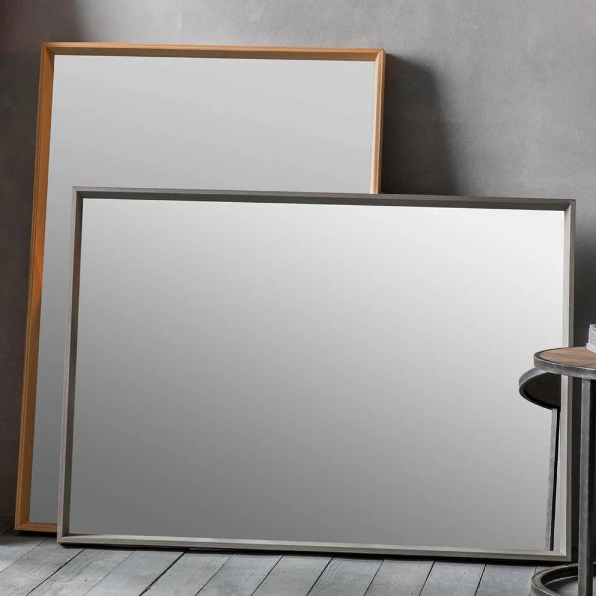 Cecily Large Rectangle Wall Mirror - Grey – image 2