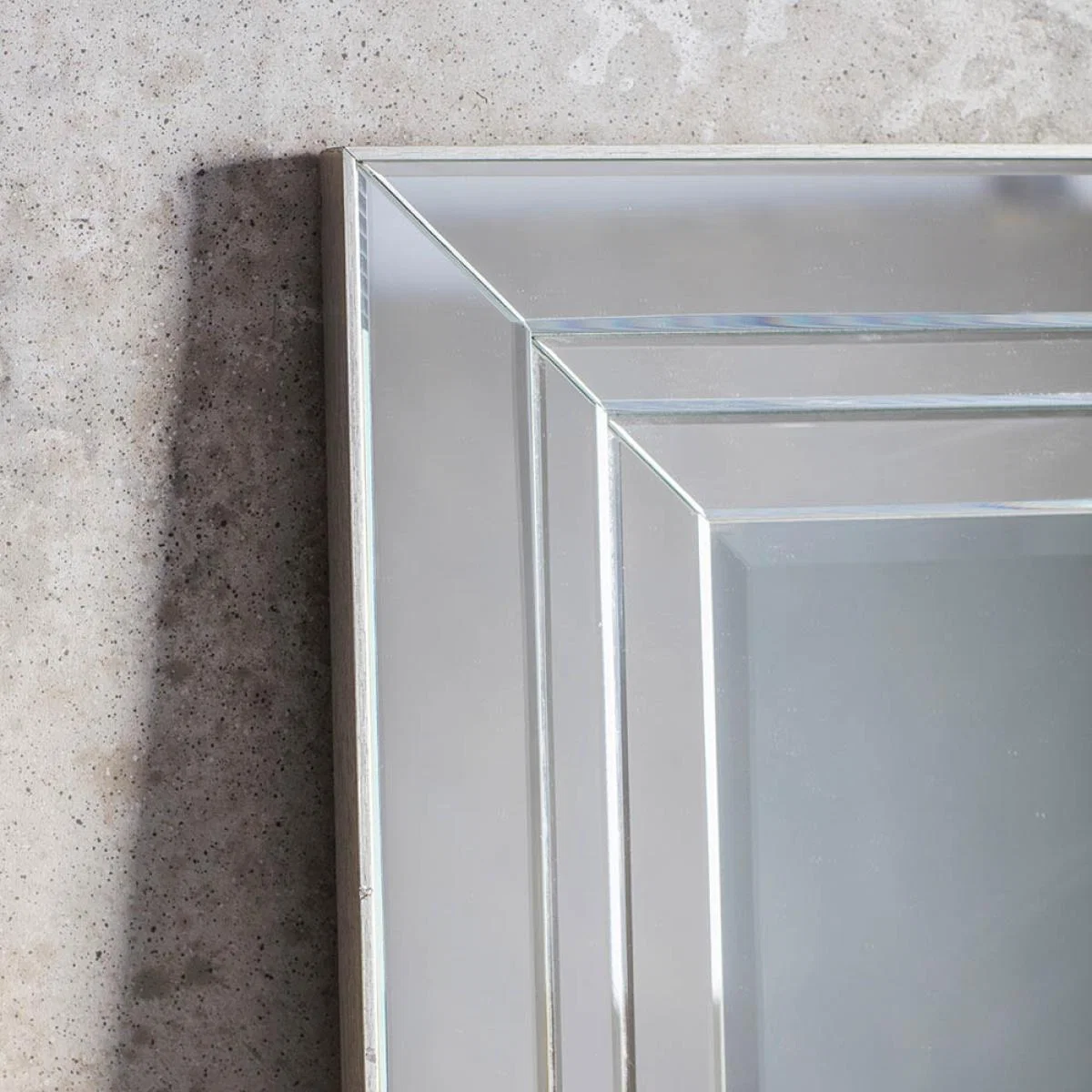 Plympton Large Rectangle Wall Mirror - Silver – image 3