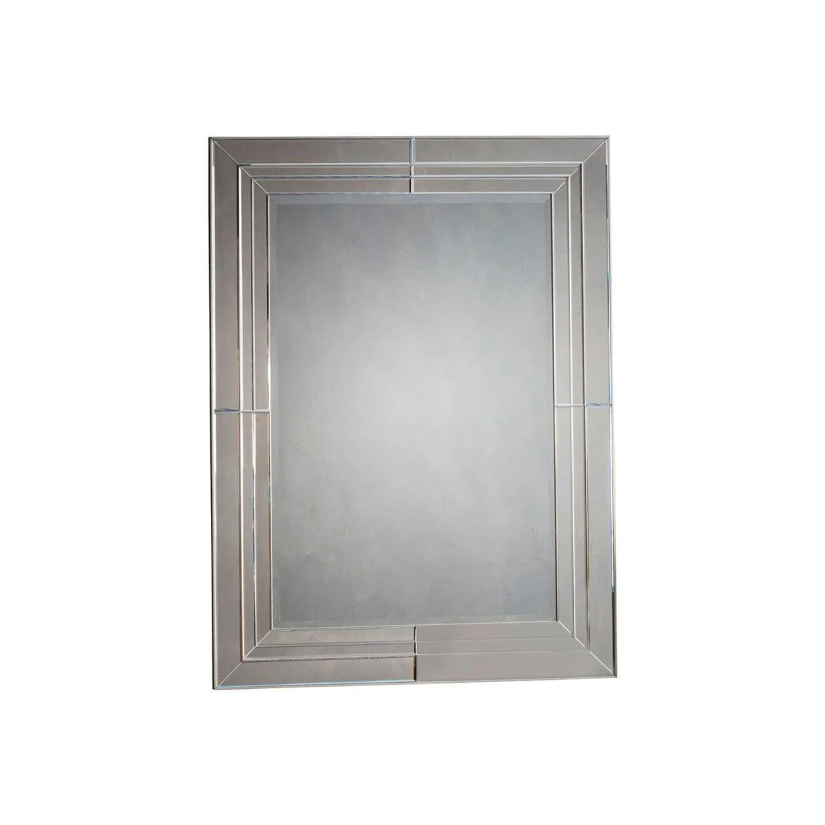 Plympton Large Rectangle Wall Mirror - Silver – image 1