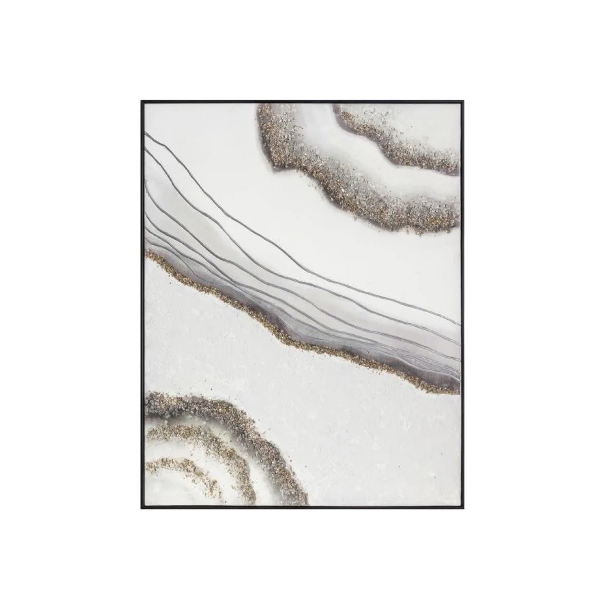 Agate 100cm x 80cm Abstract Framed Canvas – image 1