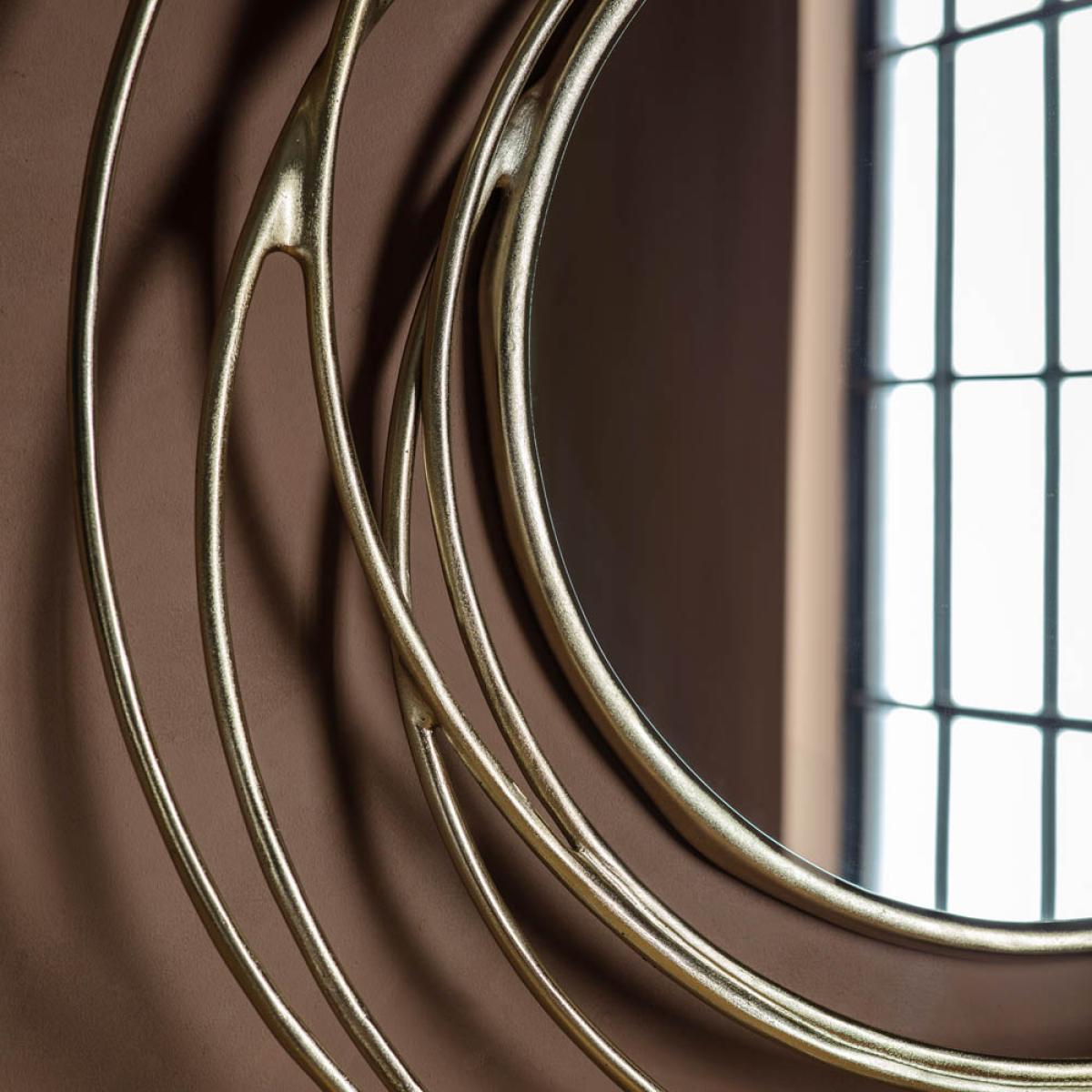 Juliann Large Round Wall Mirror - Gold – image 2