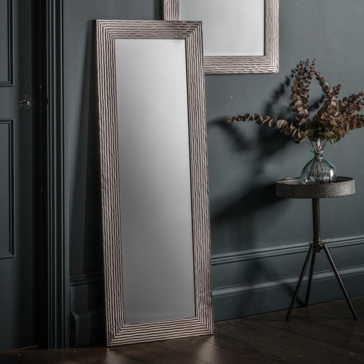 Ivybridge Large Rectangle Full Length Mirror - Silver – image 2