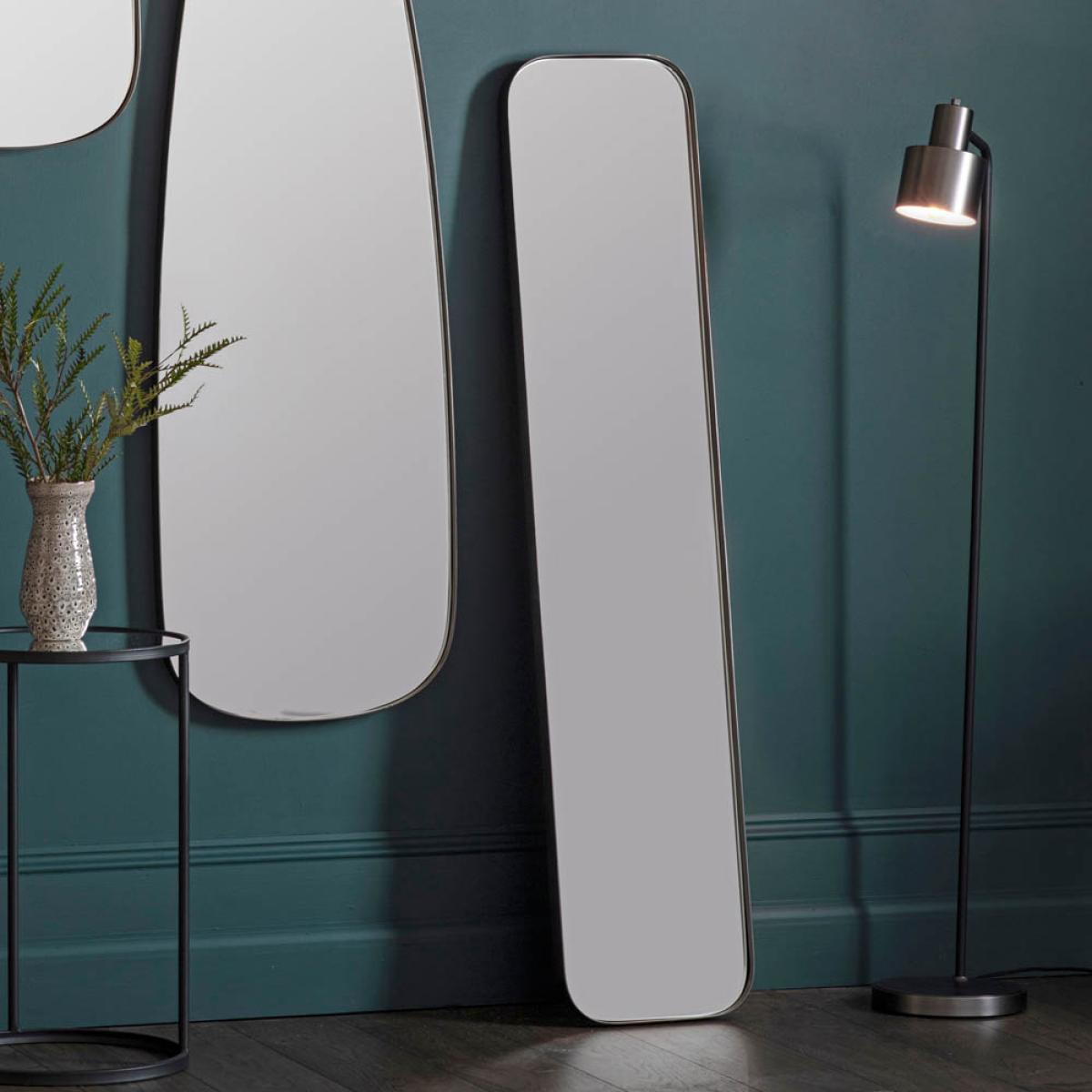 Bovey Extra Large Rounded Rectangle Wall Mirror - Silver – image 2