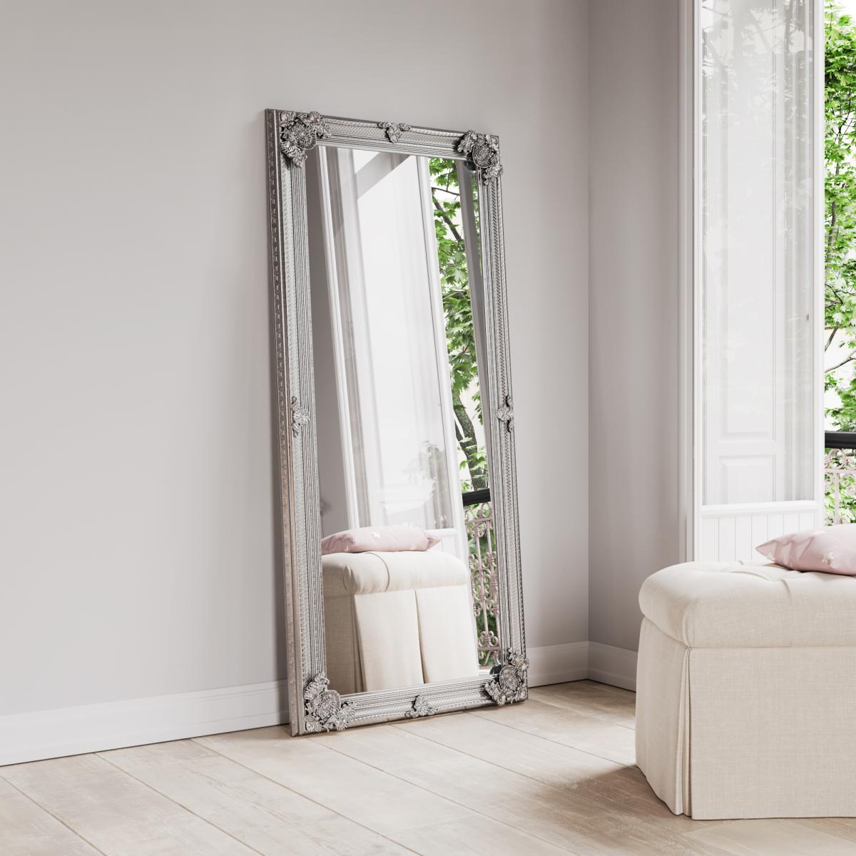 Rossini Extra Large Rectangle Leaner Mirror - Silver