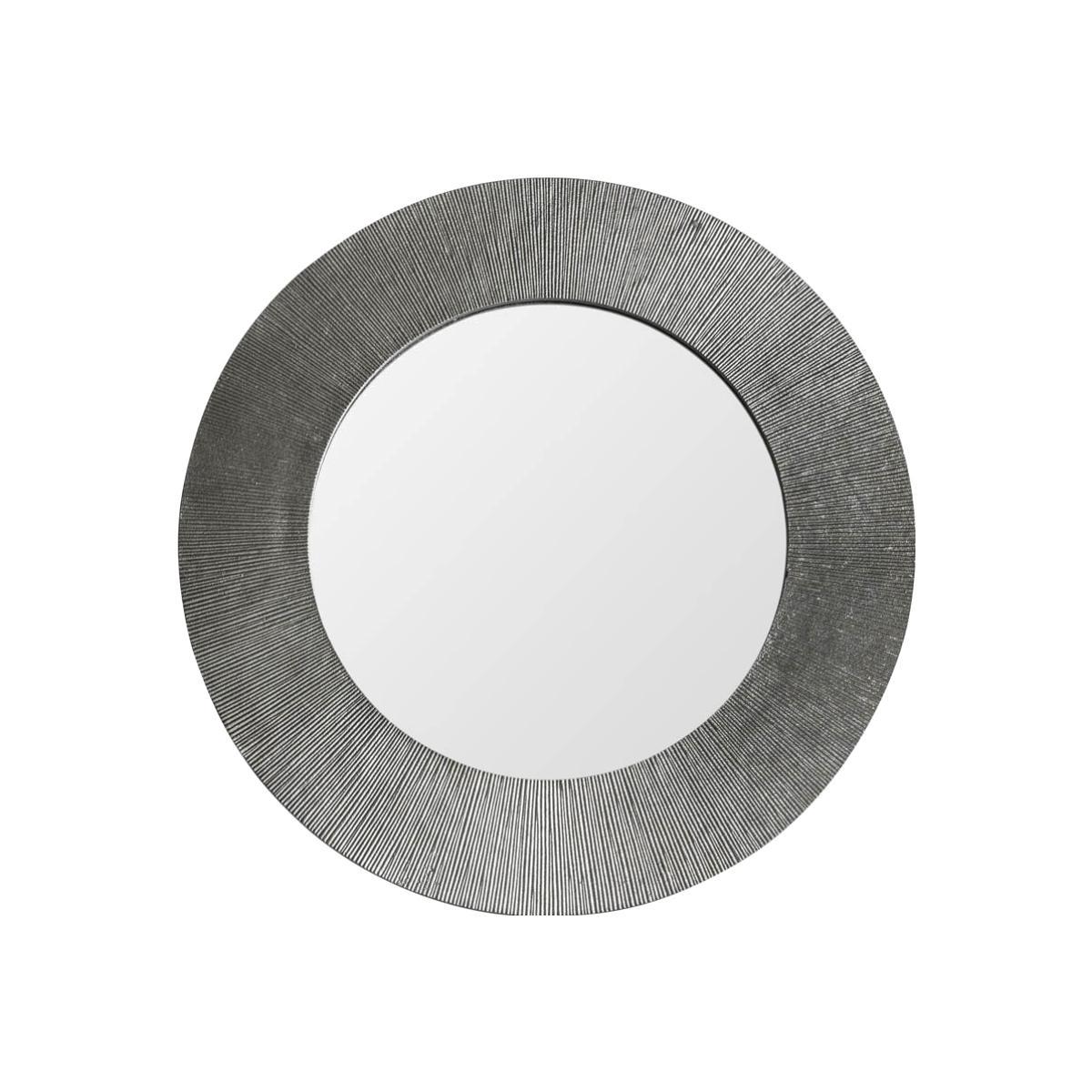Rain 60cm Medium Round Wall Mirror - Silver