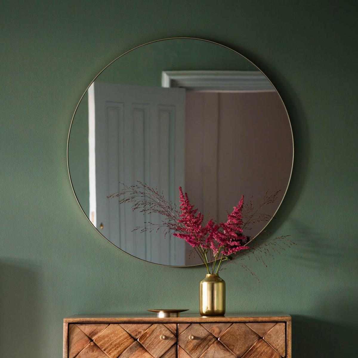 Chante Medium Round Wall Mirror - Champagne – image 2
