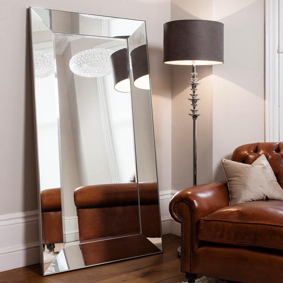 Besset Extra Large Rectangle Leaner Mirror - Silver – image 2