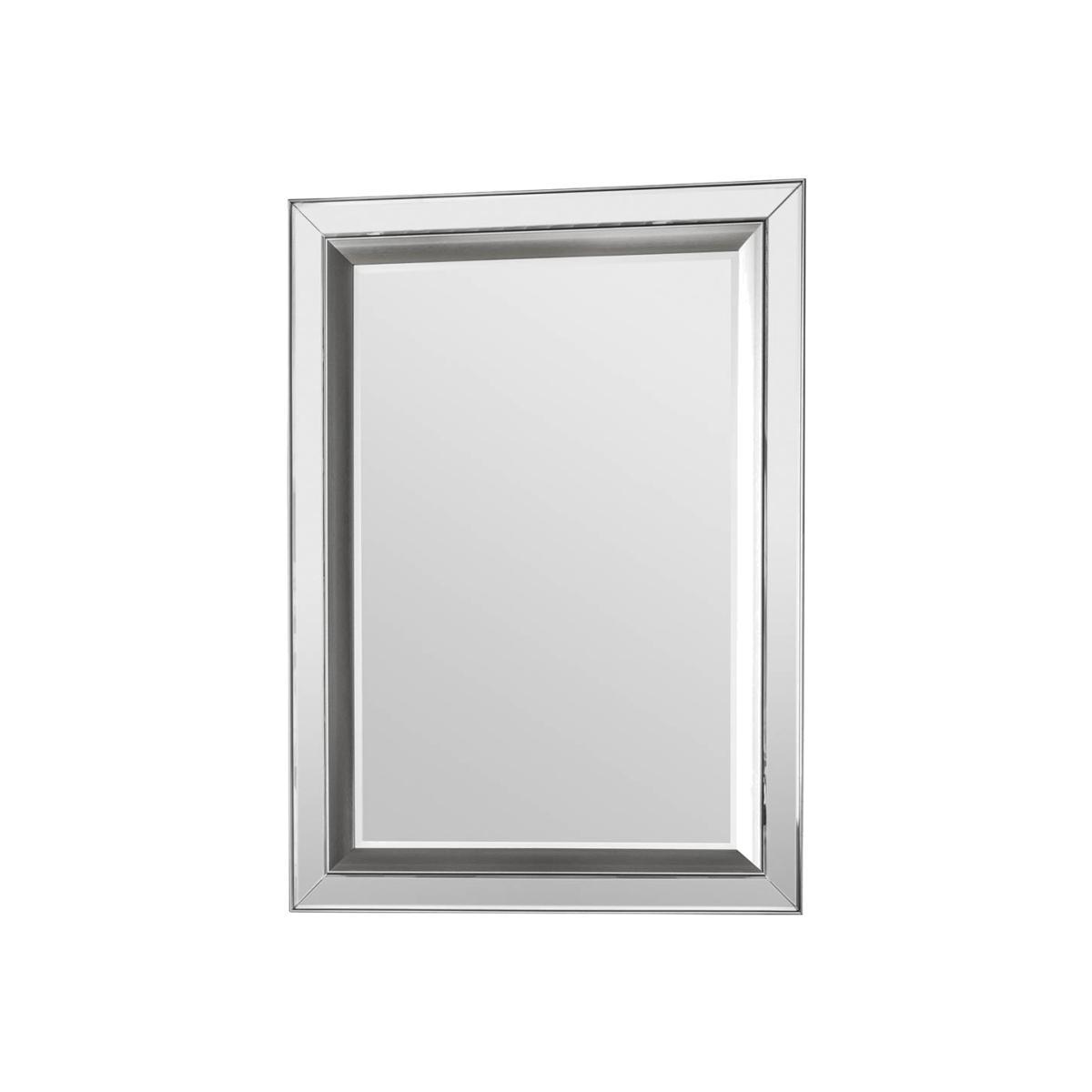 Saddie Large Rectangle Wall Mirror - Silver – image 1