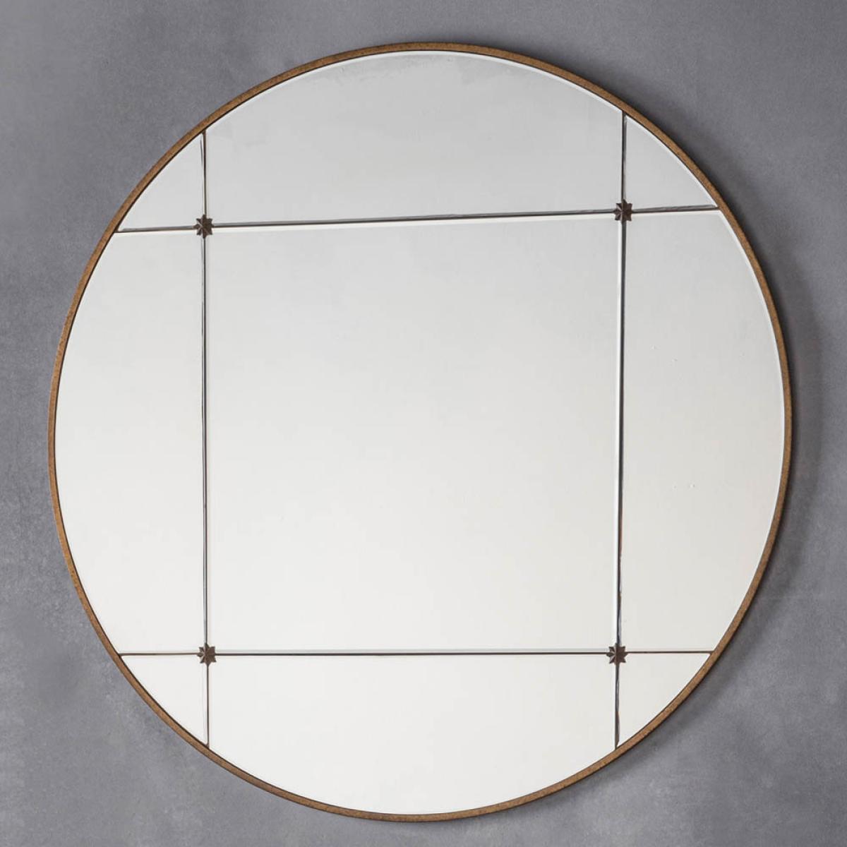 Ozell Medium Round Wall Mirror - Gold – image 2