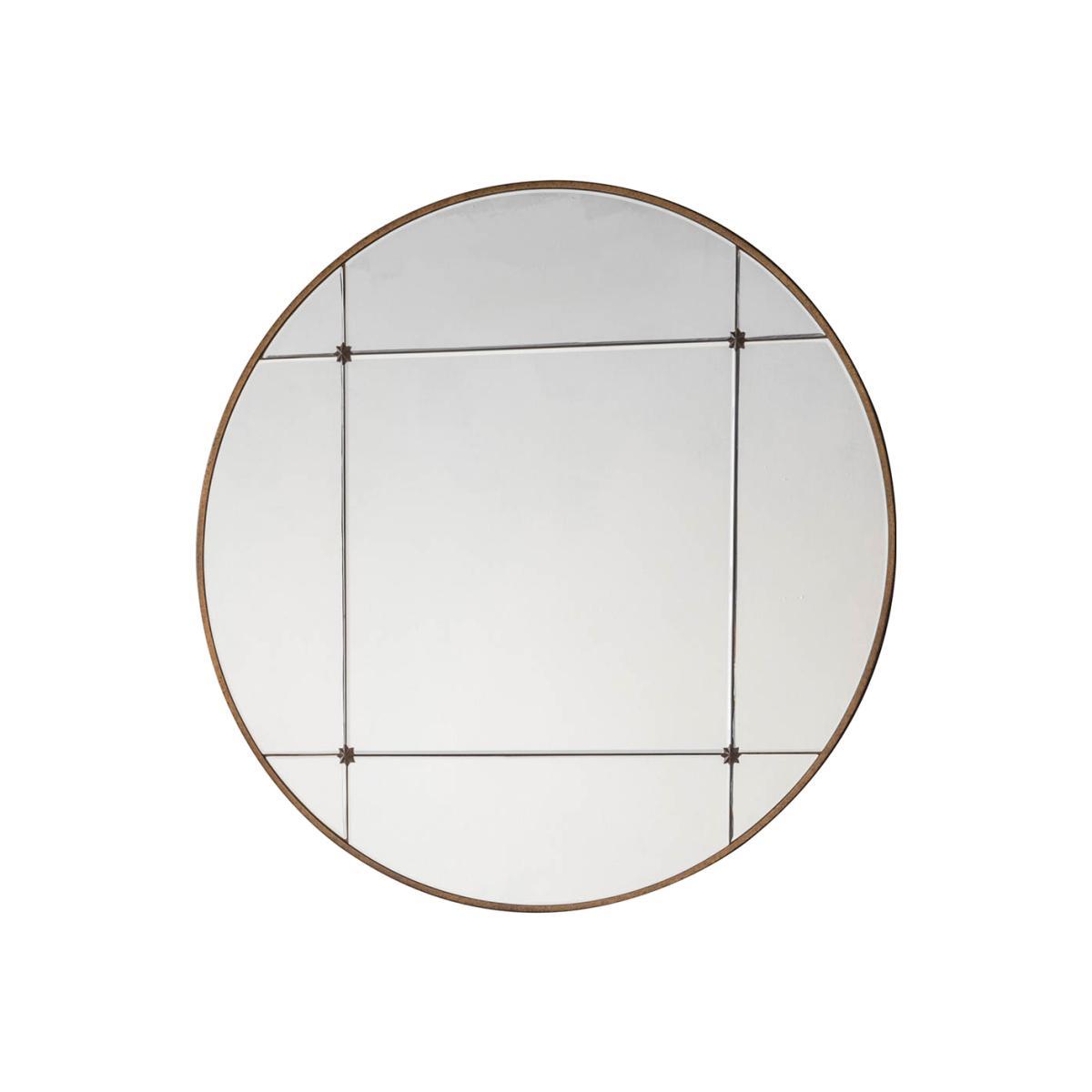 Ozell Medium Round Wall Mirror - Gold – image 1
