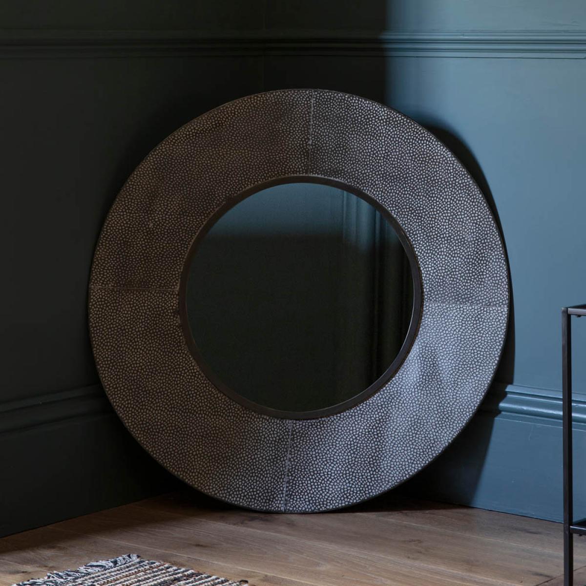 Basso Medium Round Wall Mirror - Black – image 2