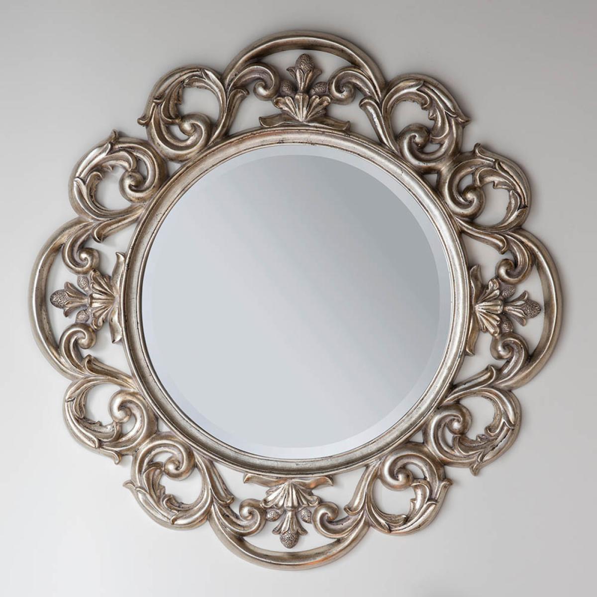 Aven Medium Round Wall Mirror - Silver – image 2