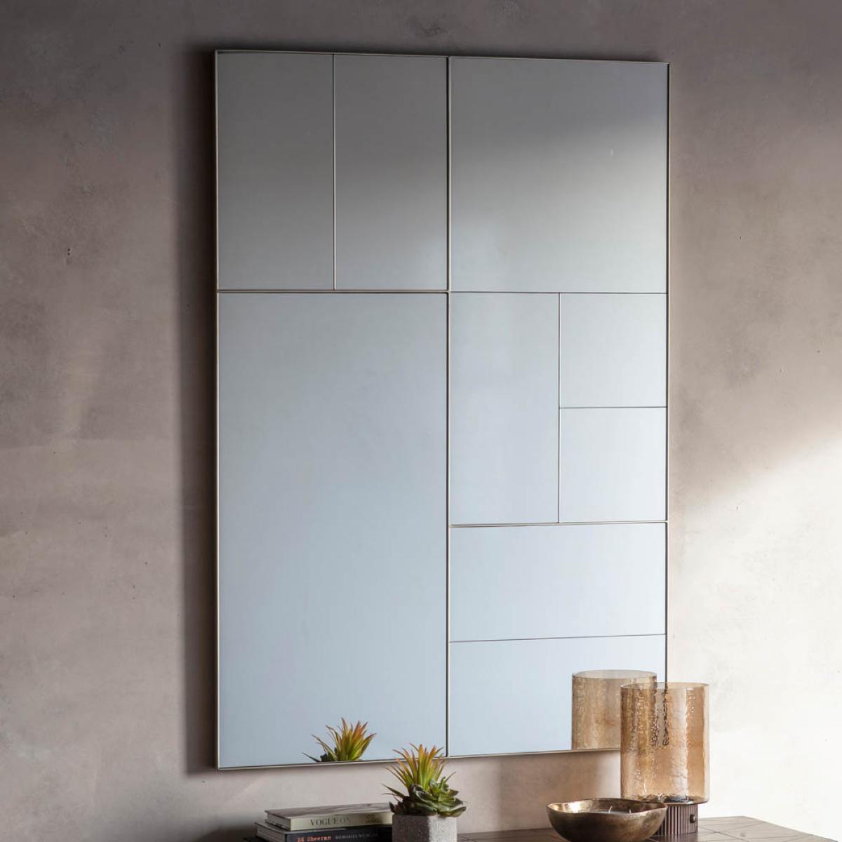 Chantel Large Rectangle Wall Mirror - Silver – image 2