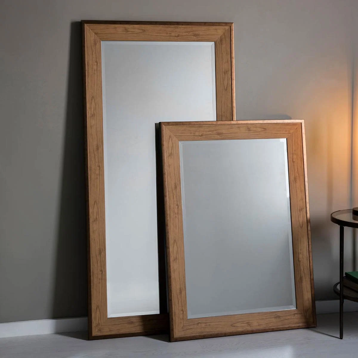 Lona Large Rectangle Wall Mirror - Light Wood – image 4