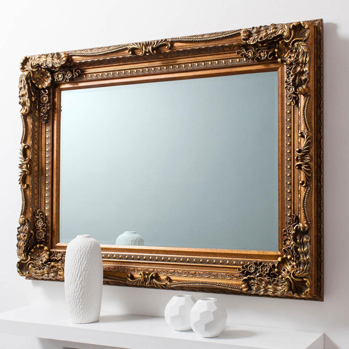 Louis Large Rectangle Wall Mirror - Gold – image 2
