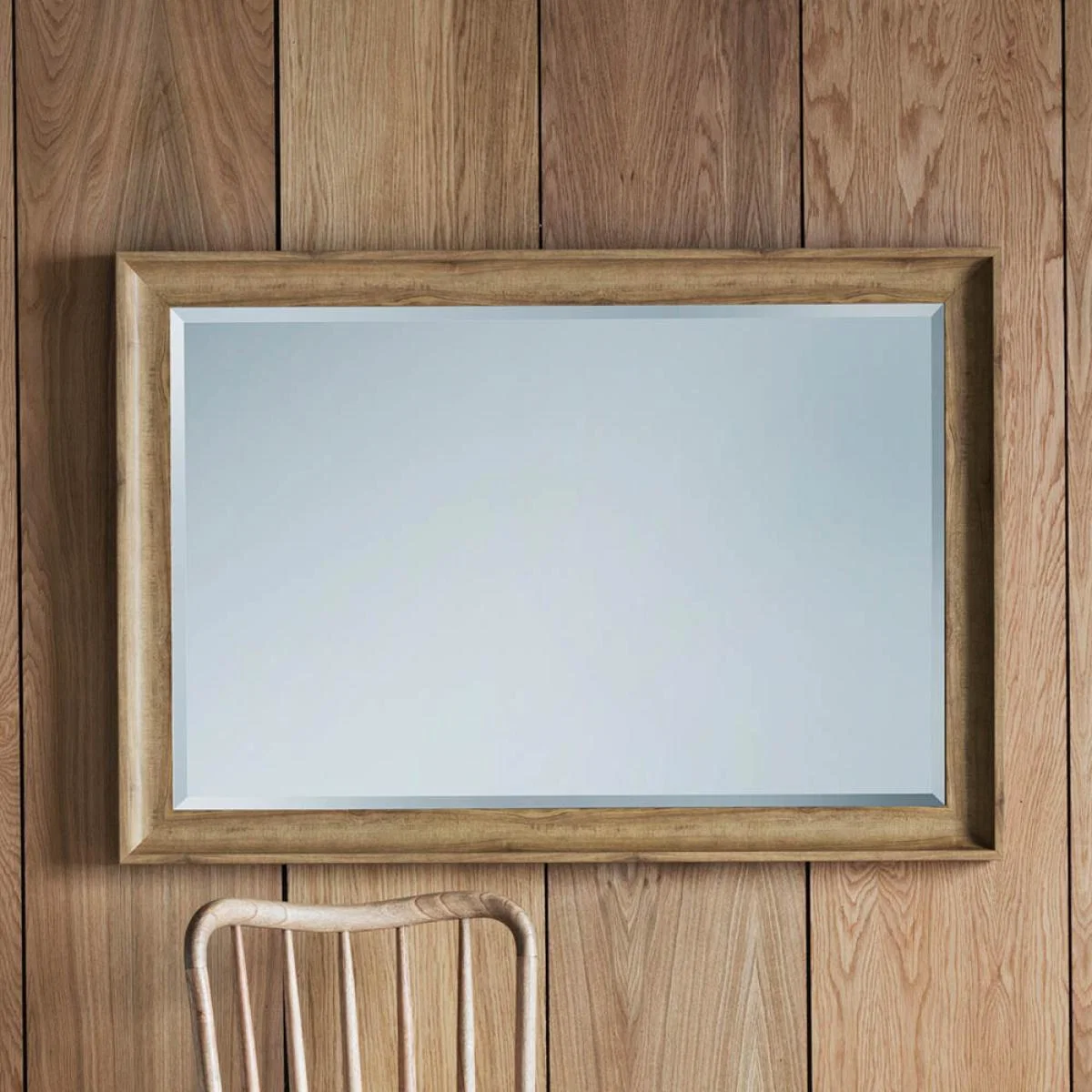 Horsham Large Rectangle Wall Mirror - Light Wood – image 3