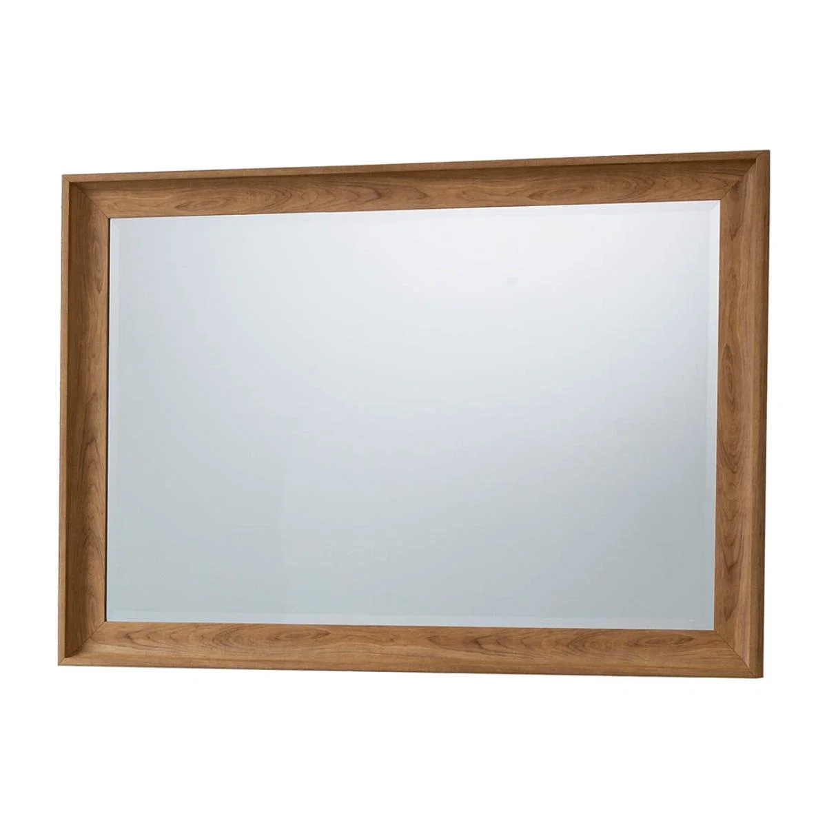 Horsham Large Rectangle Wall Mirror - Light Wood – image 1