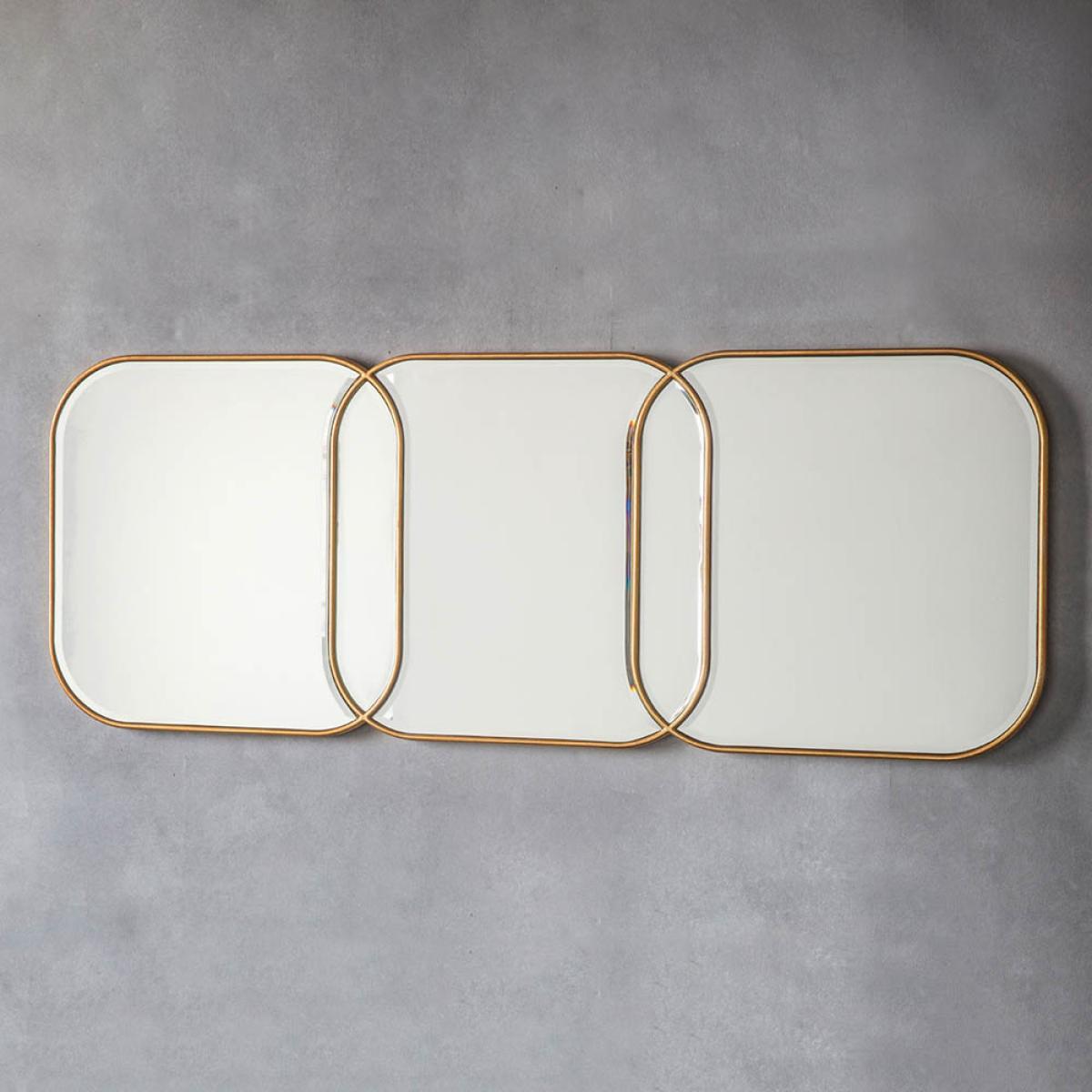 Hykeham Small Rounded Rectangle Wall Mirror - Gold – image 2