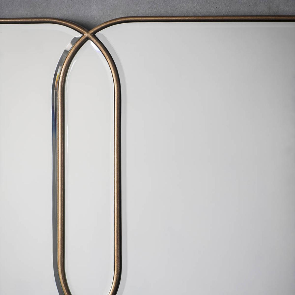 Hykeham Small Rounded Rectangle Wall Mirror - Gold – image 3