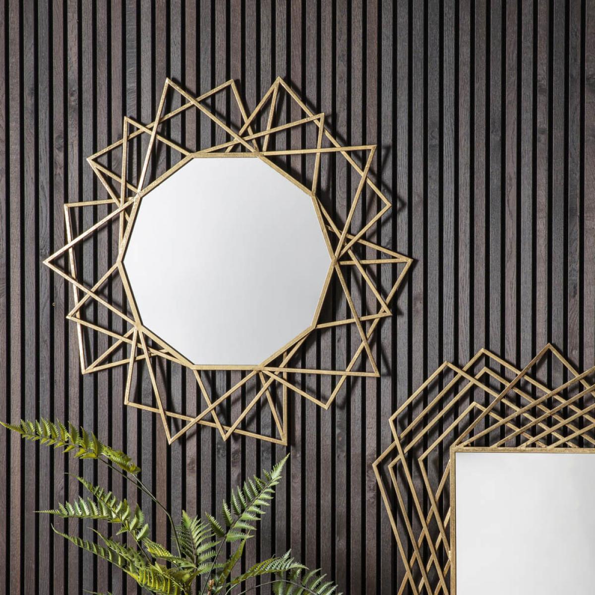 Banbridge Medium Round Wall Mirror - Gold – image 1