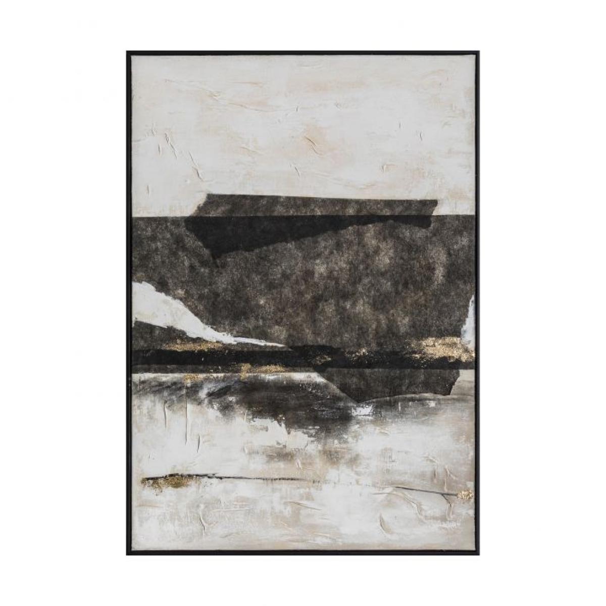 Cliffs 100cm x 70cm Edge Abstract Framed Canvas – image 2