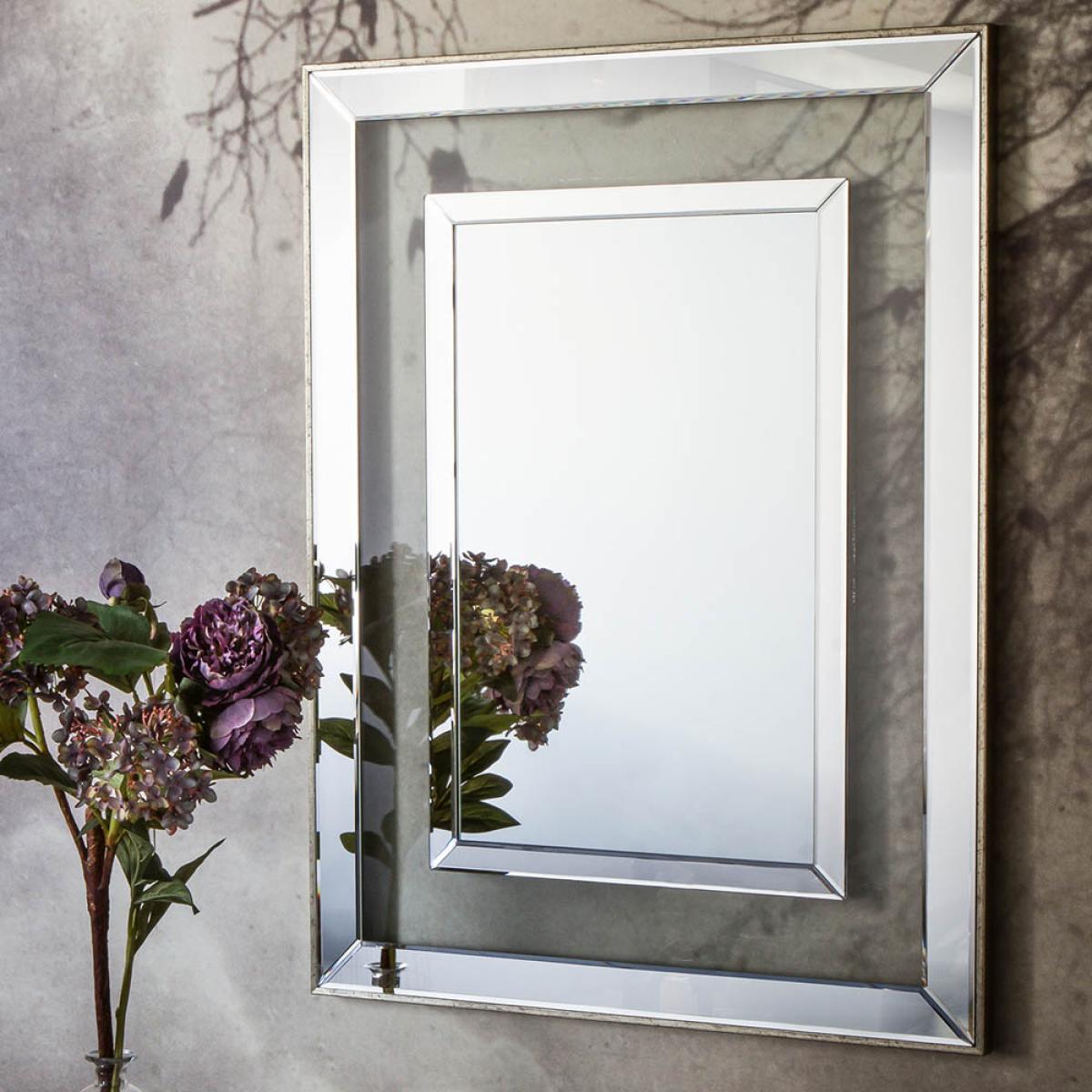 Kimberely Medium Rectangle Wall Mirror - Silver – image 2