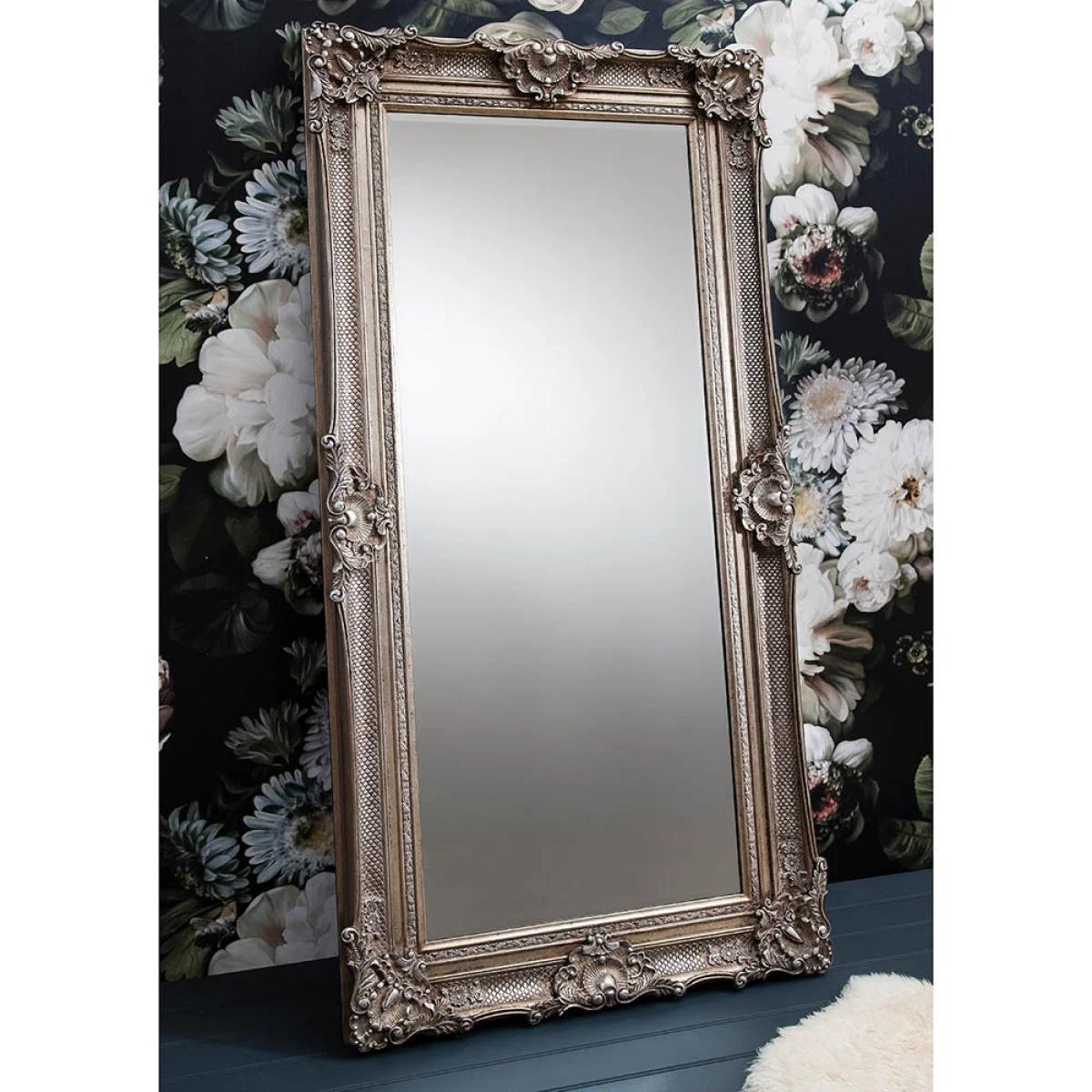 Barden Extra Large Rectangle Leaner Mirror - Silver – image 2