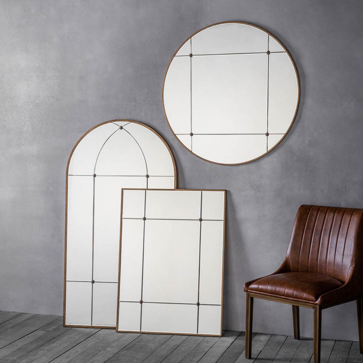 Ozell Large Arched Wall Mirror - Gold – image 4