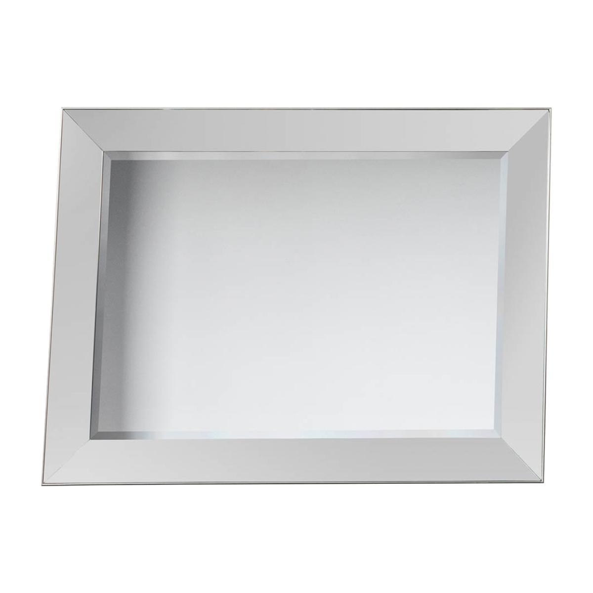 Rina Large Rectangle Wall Mirror - Silver – image 1