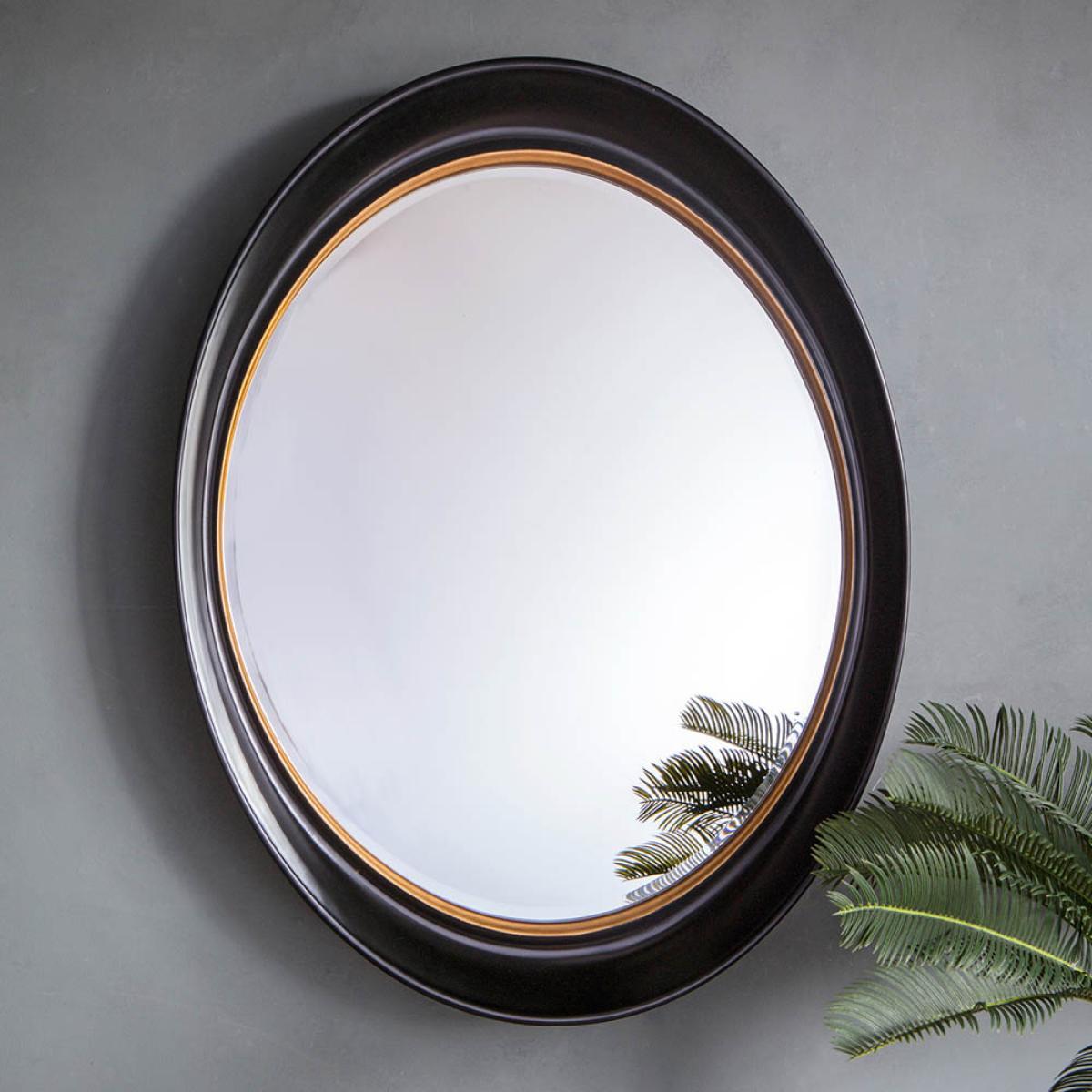 Crosby Medium Oval Wall Mirror - Black – image 2