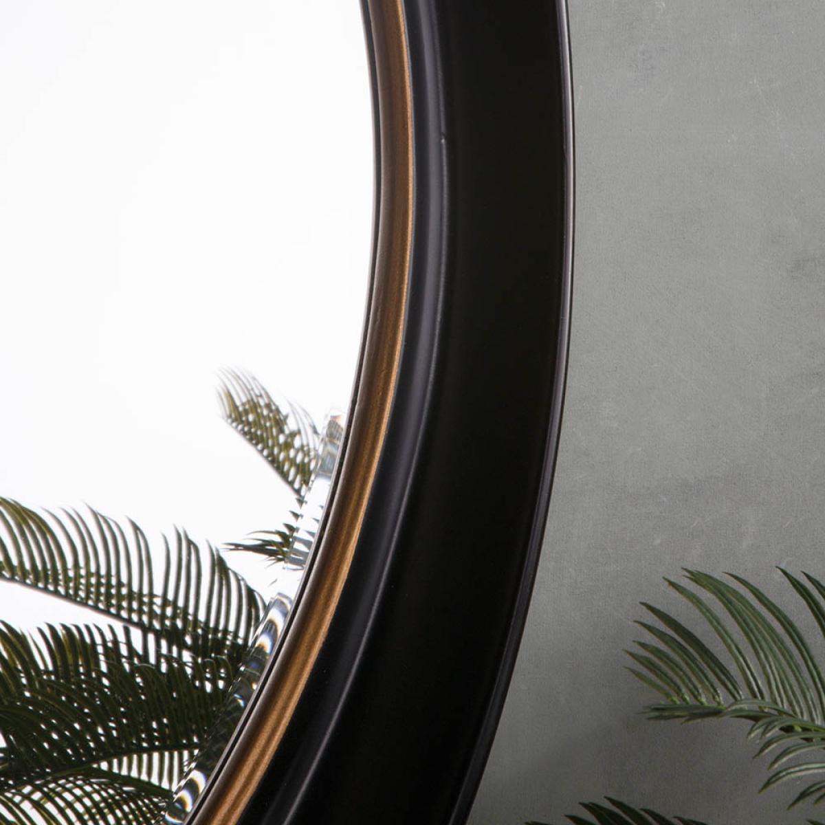 Crosby Medium Oval Wall Mirror - Black – image 3