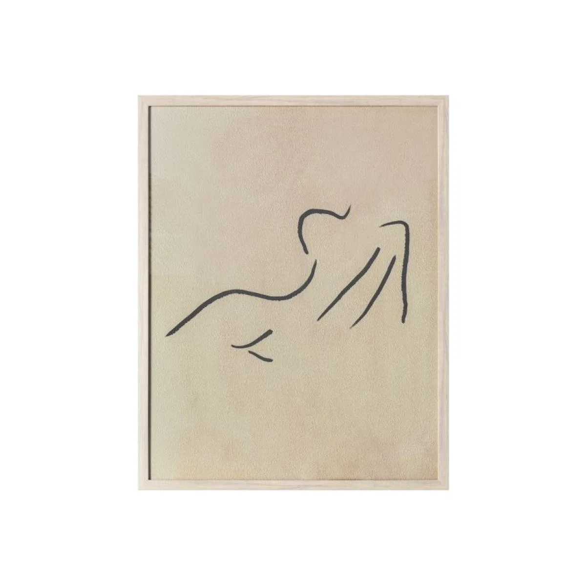 Silhoutte 91cm x 71cm Line Drawing Framed Print – image 1