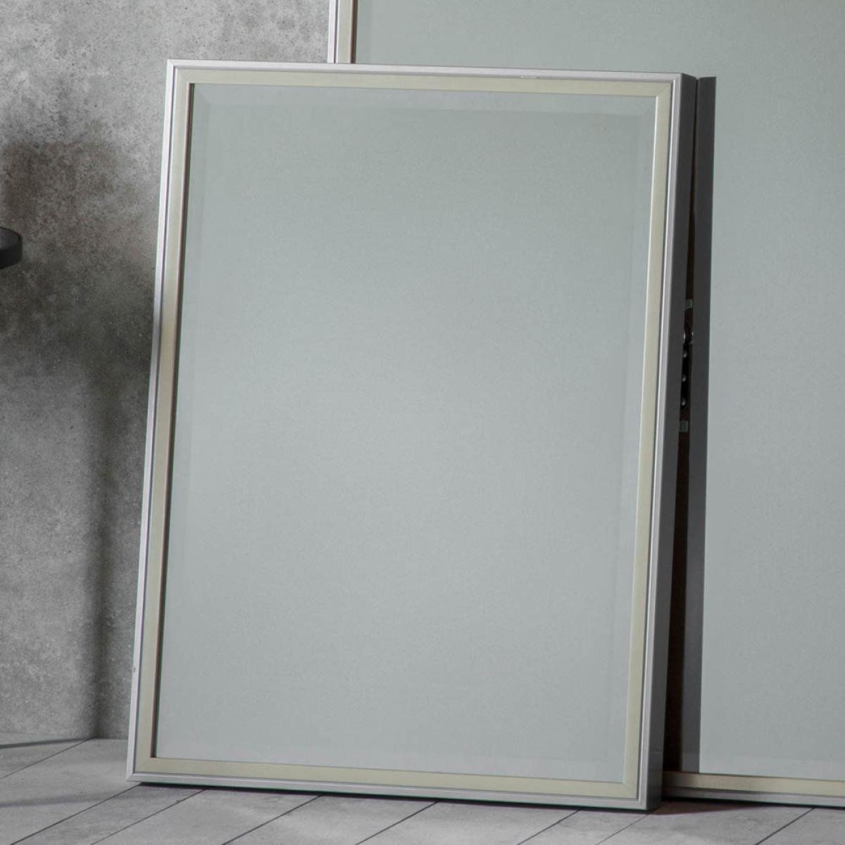 Arlesey 70cm Medium Rectangle Wall Mirror - Silver – image 2