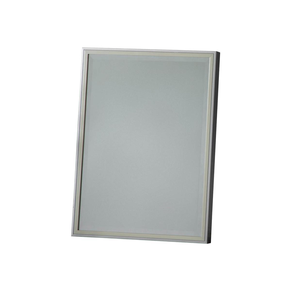 Arlesey 70cm Medium Rectangle Wall Mirror - Silver – image 1