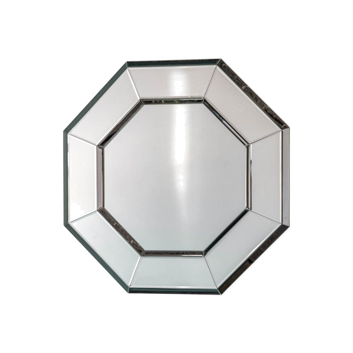 Birdie Medium Octagon Wall Mirror - Silver – image 1